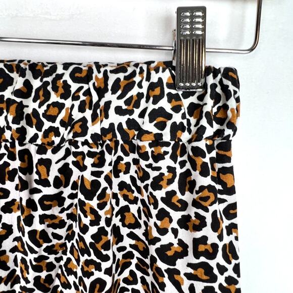 Leopard Print Elastic Waist Wide Leg Pants XS - Picture 6 of 8